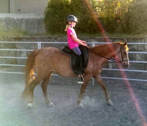 Maggie and Isabelle's first ride