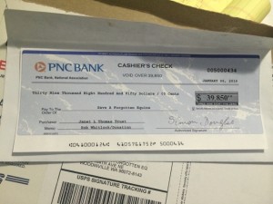 The fraudulent check