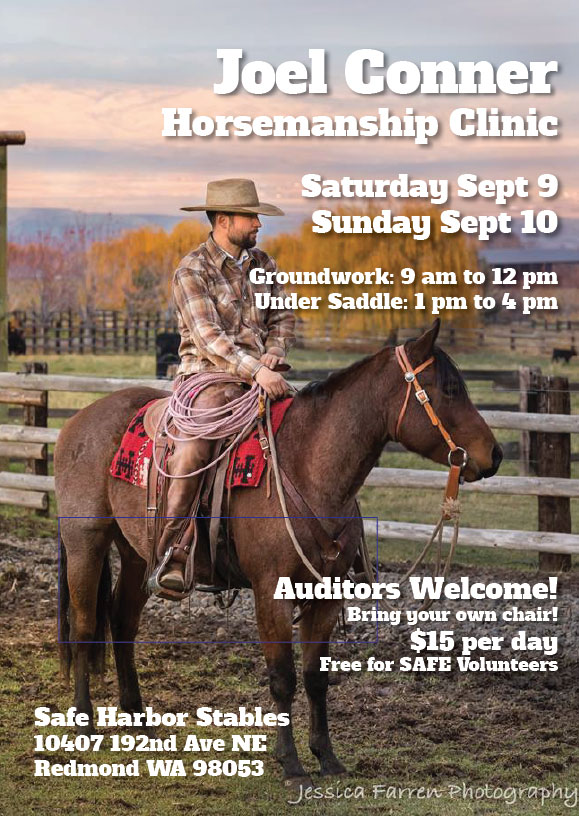 Joel Conner Horsemanship Clinic — Sept 9–10, 2017